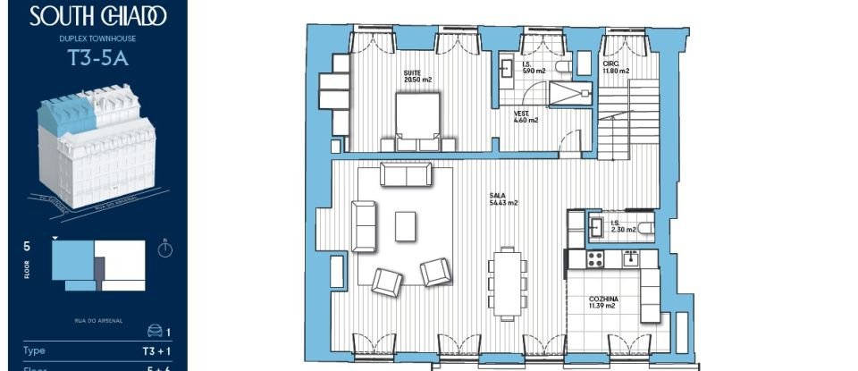Apartment T3 in Misericórdia of 333 m²
