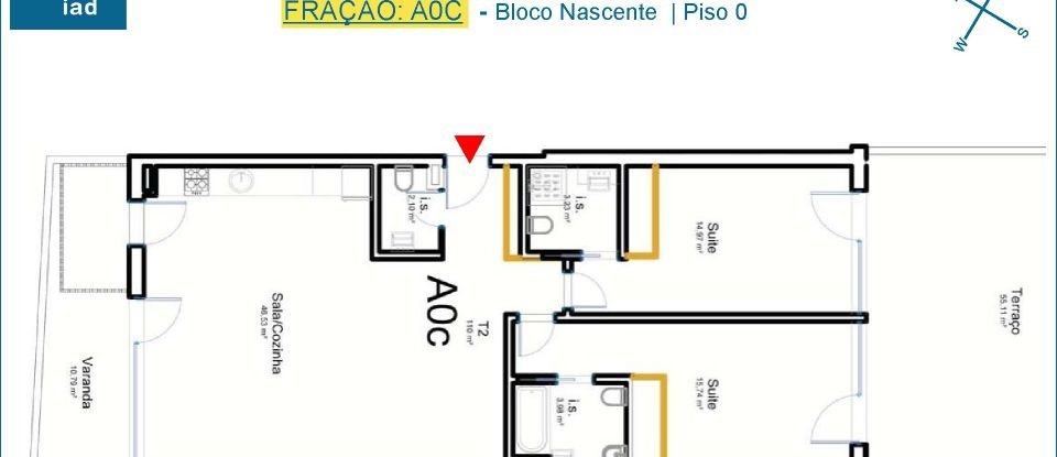 Apartamento T2 em Ílhavo (São Salvador) de 93 m²