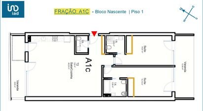 Appartement T2 à Ílhavo (São Salvador) de 101 m²