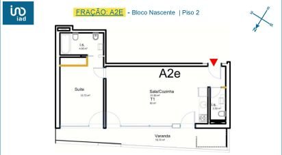 Appartement T1 à Ílhavo (São Salvador) de 54 m²