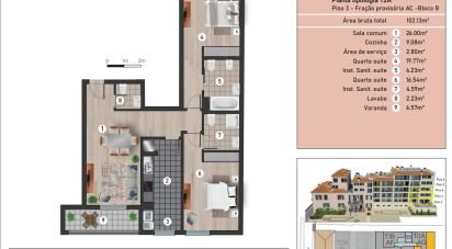 Apartment T2 in Funchal (Sé) of 102 sq m