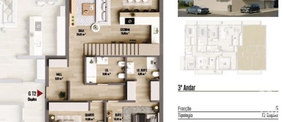 Appartement T2 à Silveira de 182 m²