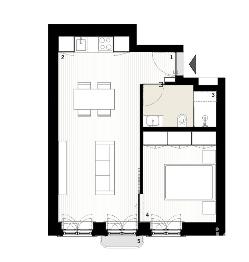 Appartement T1 à Cedofeita, Santo Ildefonso, Sé, Miragaia, São Nicolau e Vitória de 51 m²