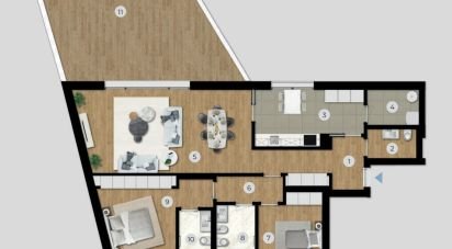 Appartement T2 à Ramalde de 122 m²