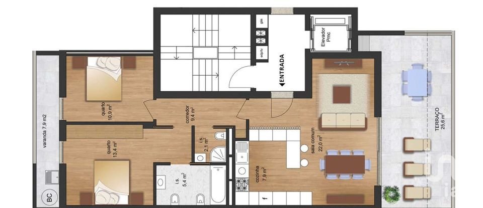 Appartement T2 à Creixomil de 119 m²