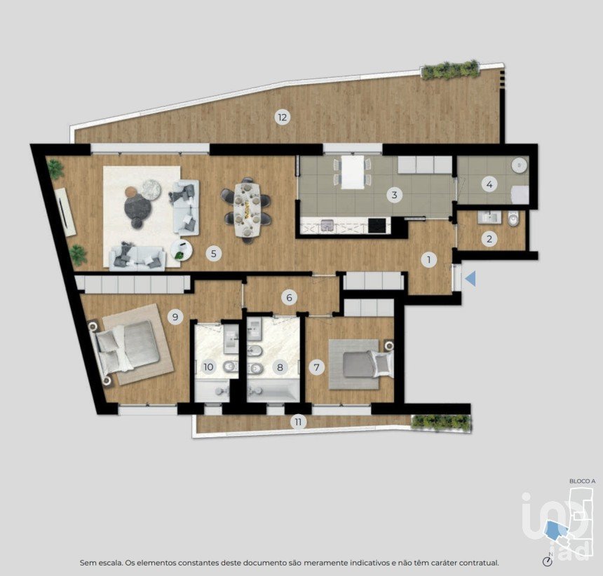 Appartement T2 à Ramalde de 122 m²