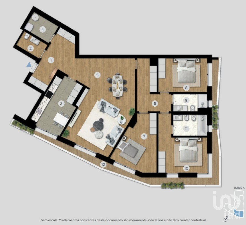 Appartement T3 à Ramalde de 152 m²