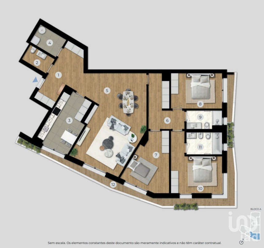 Apartamento T3 em Ramalde de 152 m²