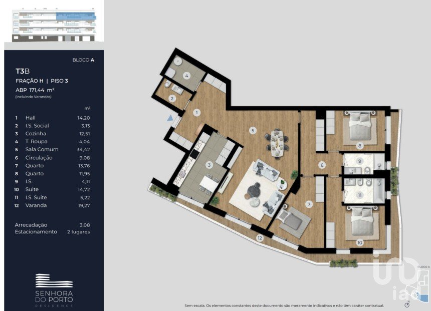 Appartement T2 à Ramalde de 152 m²