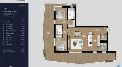 Apartamento T2 em Ramalde de 114 m²