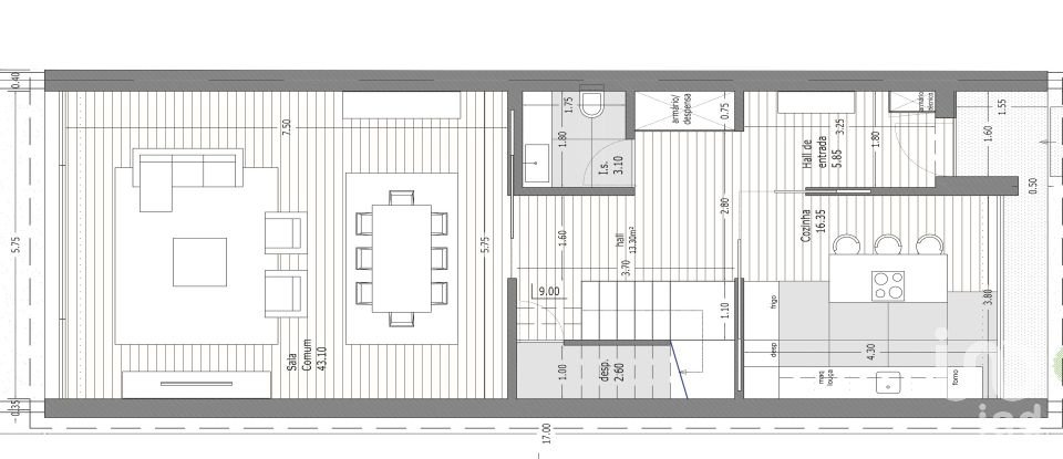 Casa T3 em Canidelo de 200 m²