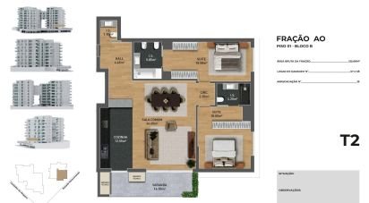 Appartement T2 à São Martinho de 121 m²