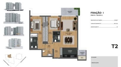 Appartement T2 à São Martinho de 119 m²