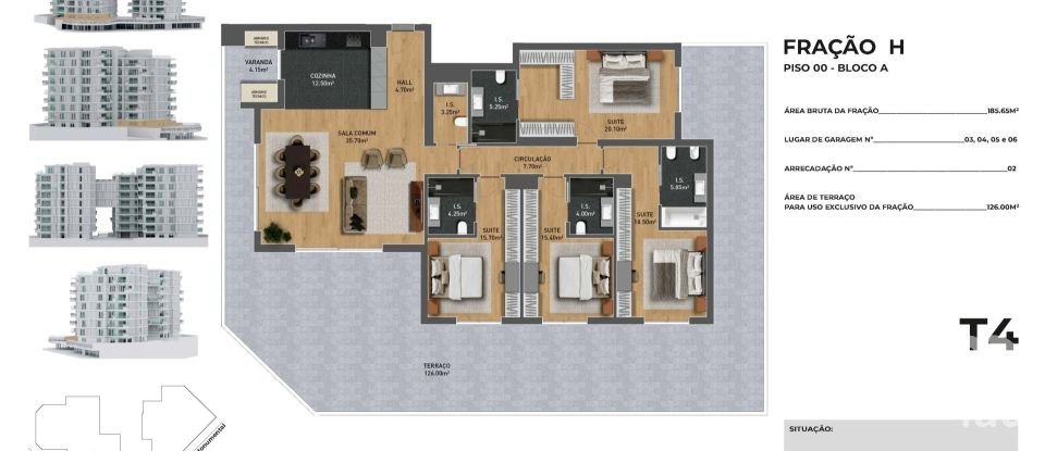 Appartement T4 à São Martinho de 182 m²