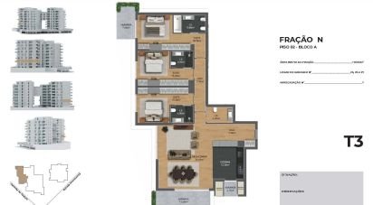 Appartement T3 à São Martinho de 154 m²