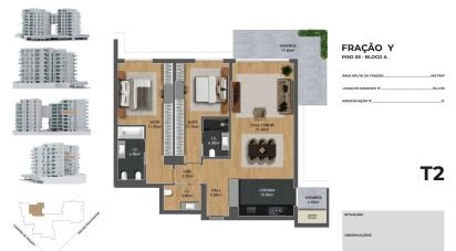 Appartement T2 à São Martinho de 119 m²