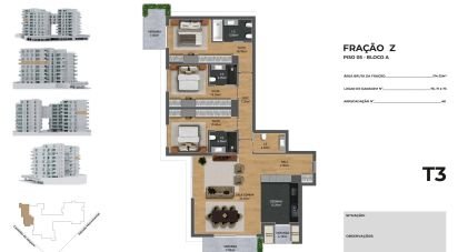 Appartement T3 à São Martinho de 154 m²