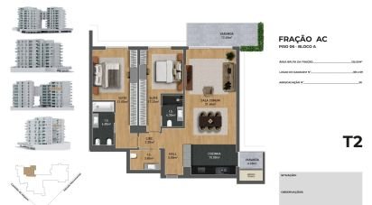 Appartement T2 à São Martinho de 119 m²