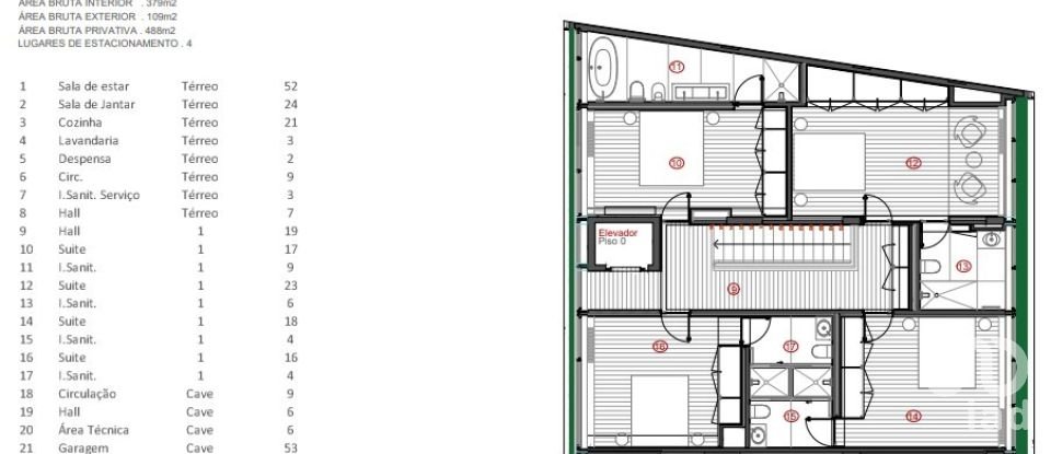 House T4 in Aldoar, Foz Do Douro E Nevogilde of 379 m²