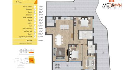 Apartment T3 in Santo António of 122 m²