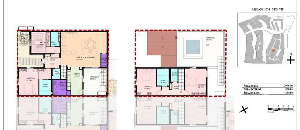 Casa / Villa T4 em Carvalhal de 206 m²