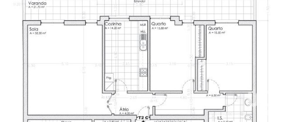 Apartamento T2 em Atouguia da Baleia de 96 m²