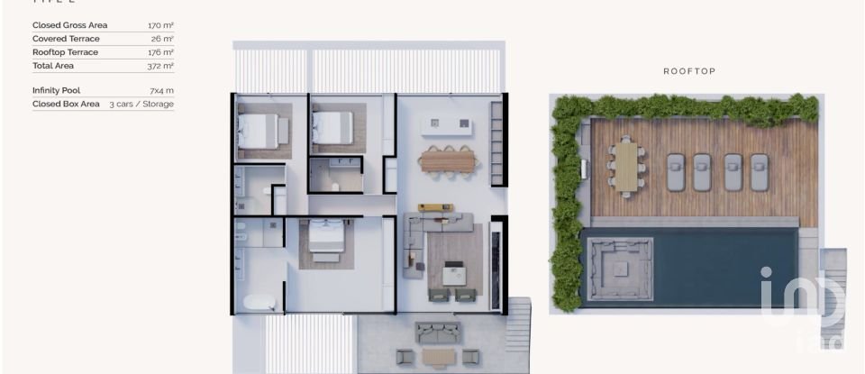 Appartement T3 à Quarteira de 170 m²