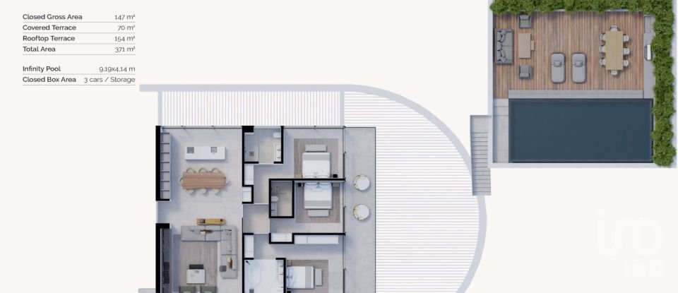 Apartamento T3 em Quarteira de 147 m²