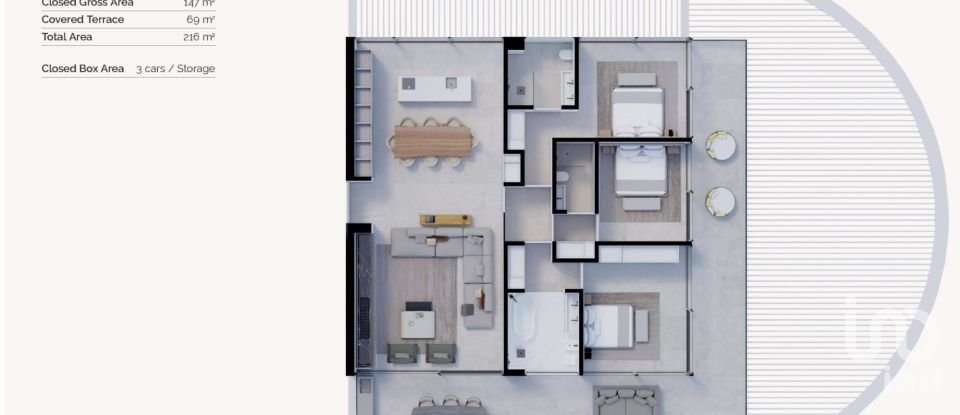 Appartement T3 à Quarteira de 147 m²