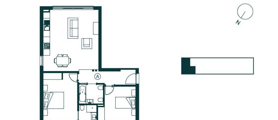Apartamento T2 em Atouguia da Baleia de 75 m²