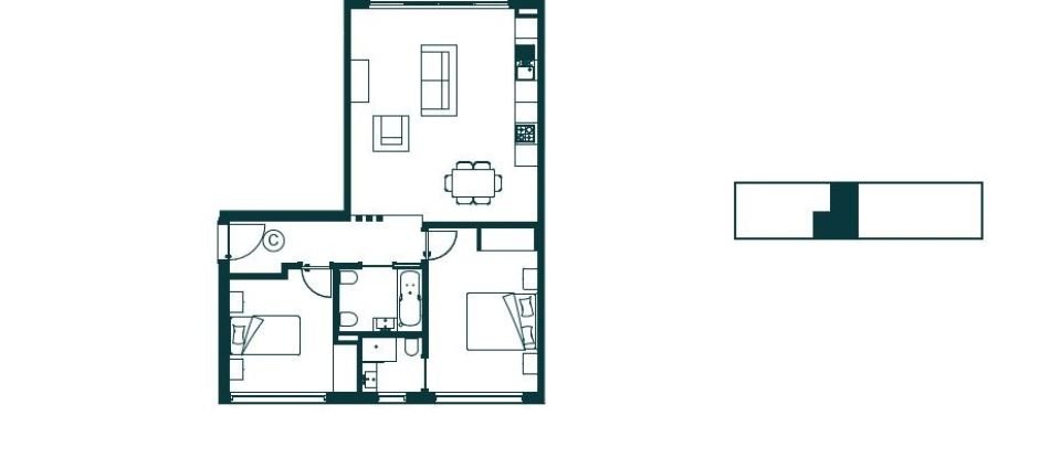 Apartamento T2 em Atouguia da Baleia de 72 m²