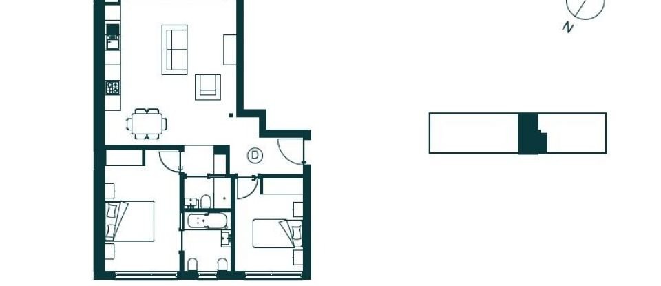 Apartamento T2 em Atouguia da Baleia de 71 m²