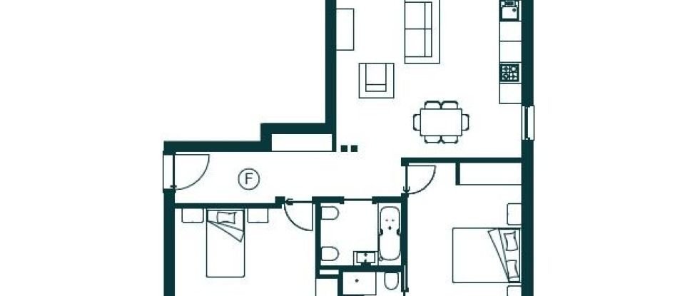 Apartamento T2 em Atouguia da Baleia de 76 m²