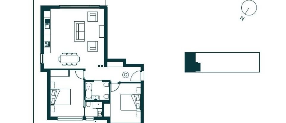 Apartamento T2 em Atouguia da Baleia de 82 m²