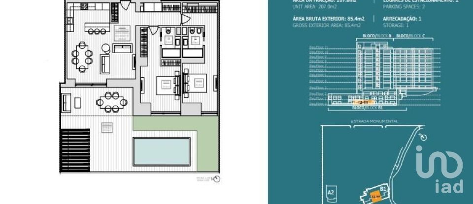 Appartement T2 à São Martinho de 207 m²