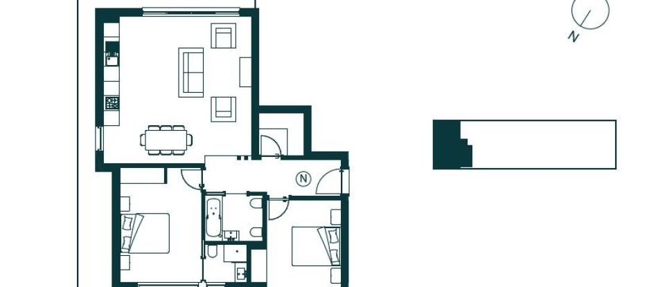 Apartamento T2 em Atouguia da Baleia de 84 m²