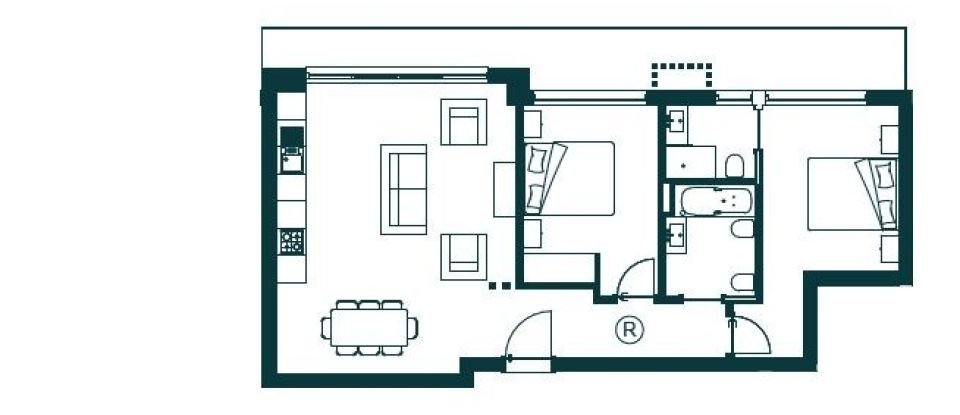 Apartamento T2 em Atouguia da Baleia de 74 m²