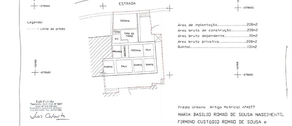 Casa tradicional T3 em São Brás de Alportel de 208 m²
