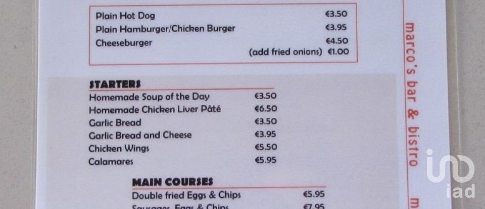 Bar-brasserie à Alvor de 56 m²