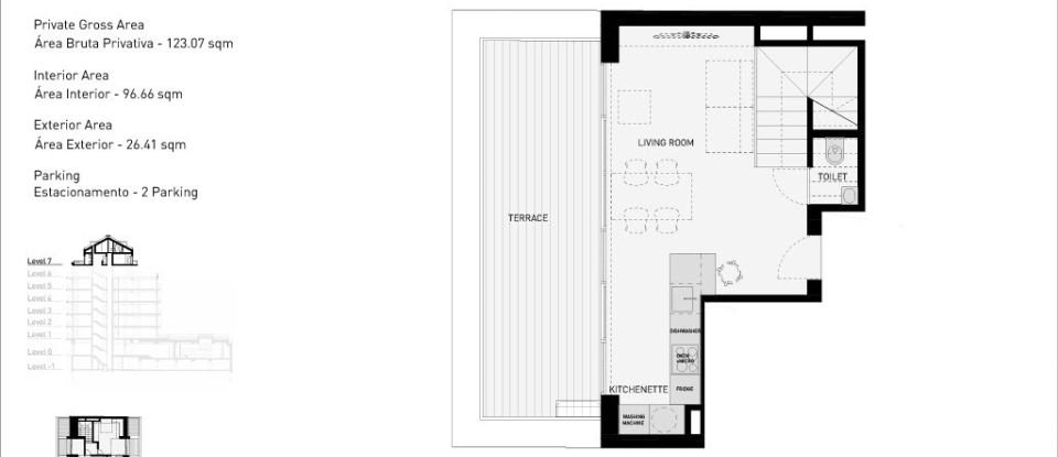 Appartement T2 à Avenidas Novas de 123 m²