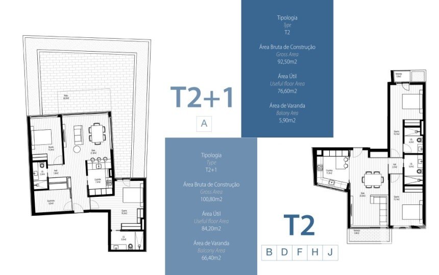 Appartement T2 à Paranhos de 92 m²