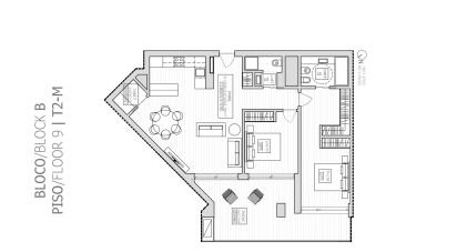 Apartamento T2 em São Martinho de 124 m²