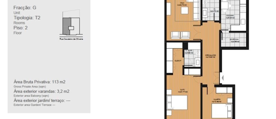 Appartement T2 à Arroios de 113 m²
