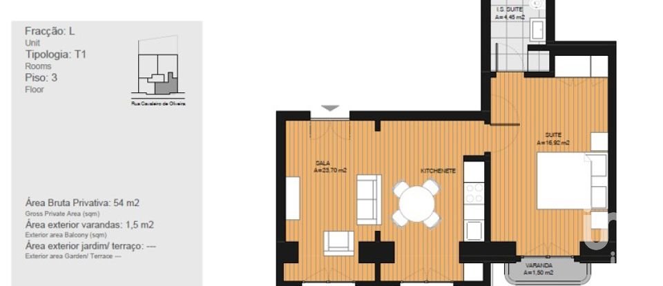 Apartamento T1 em Arroios de 54 m²