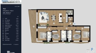 Appartement T4 à Ramalde de 205 m²