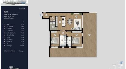Apartamento T2 em Ramalde de 116 m²