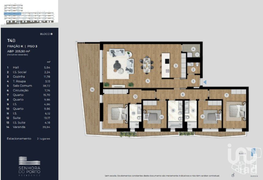 Apartment T4 in Ramalde of 205 m²