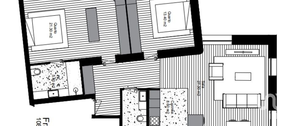 Apartamento T2 em São joão da madeira de 108 m²