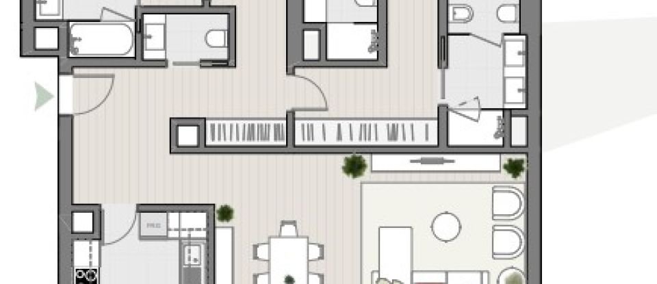 Apartamento T3 em Carcavelos e Parede de 142 m²