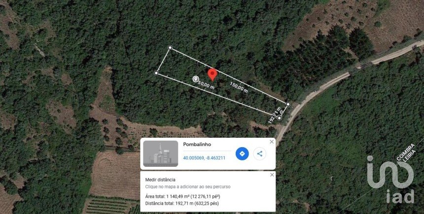 Land in Alvorge of 1,136 m²